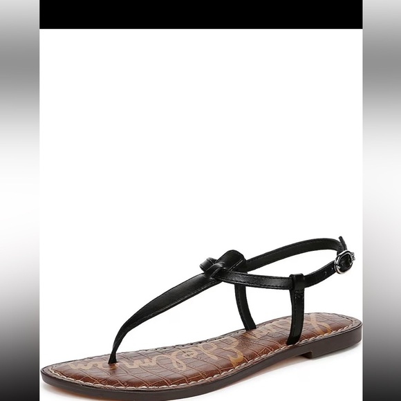 Sam Edelman Black and Brown Sandals with Ankle Wrap - Picture 8 of 13